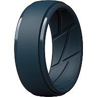 Thunderfit Silicone Ring Men Breathable With Air Flow Grooves 10Mm Wide 25Mm Thick Dark Blue Size 11512213Mm