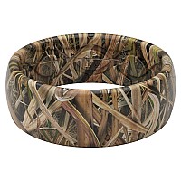 Groove Life Mossy Oak Blades Camo Silicone Ring Breathable Rubber Wedding Rings For Men Lifetime Coverage Unique Design Comfo