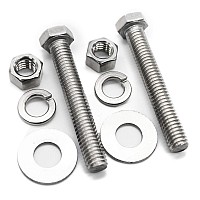 10 Sets 3816X34 Stainless Steel Hex Head Screws Bolts Nuts Flat Lock Washers 188 304 Ss Fully Threaded By Bolt Fuller