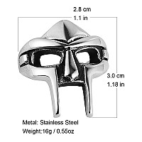 Hzman Mens Gothic Biker Punk Vintage Stainless Steel Ring Spartan Mask Helmet Nordic Pagan Viking Rings