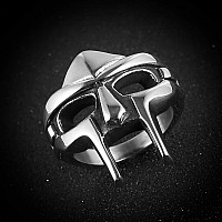 Hzman Mens Gothic Biker Punk Vintage Stainless Steel Ring Spartan Mask Helmet Nordic Pagan Viking Rings