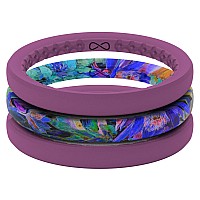 Groove Life Womens Stackable Silicone Wedding Band Ring Twilight Size 8