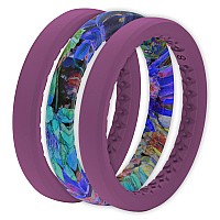 Groove Life Womens Stackable Silicone Wedding Band Ring Twilight Size 8