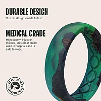 Groove Life Aspire Aurora Silicone Ring Breathable Rubber Wedding Rings For Women Lifetime Coverage Unique Design Comfort Fit