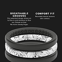 Groove Life Womens Stackable Silicone Wedding Band Ring Rose Size 7