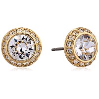 Swarovski Gold-Tone Crystal Angelic Stud Earrings, White