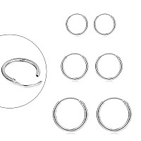 Sterling Silver Hoop Earrings For Women Men Girls Hypoallergenic Cartilage Earring Endless Small Hoop Earrings Set 3 Pairs Tra