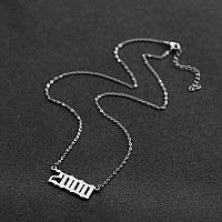 Brithday Women Silver Number Year Necklace Number Year Necklace Birthday Pendant For Girl Number Birth Year Necklace For Women G