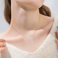 Brithday Women Silver Number Year Necklace Number Year Necklace Birthday Pendant For Girl Number Birth Year Necklace For Women G