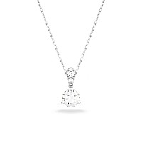 Swarovski Womens Solitaire Rhodiumplatedsilver Jewelry Collection Clear Crystals