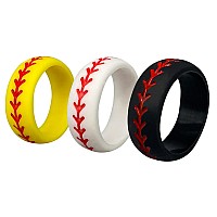 Silicone Wedding Ring For Men Baseball3 Packs Comfortable Fit 25 Mm Thicknessfrom The Latest Artist Design Innovations To Le