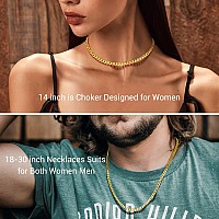 Prosteel Cuban Link 14 Inch Gold Necklace Choker Adjustable Chain For Women Teen Girls Trendy Chokers Simple 18K Gold Necklaces