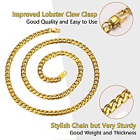 Prosteel Cuban Link 14 Inch Gold Necklace Choker Adjustable Chain For Women Teen Girls Trendy Chokers Simple 18K Gold Necklaces