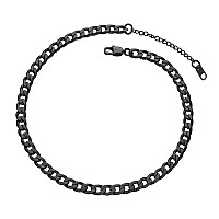 Prosteel Cuban Link Choker Women Men Punk Jewelry Chain Necklace Chocker 14Inch Adjustable Extension Cool Black Chains Choker