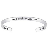 Fesciory Inspirational Bracelets For Womenstainless Steel Engraved Personalized Positive Unique Cuff Relationship College Gradu