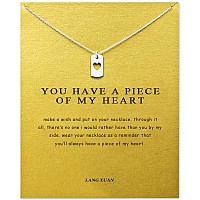 Lang Xuan Friendship Arrow Necklace Good Luck Butterfly Pendant Chain Alloy Necklace With Message Card Gift Card For Women Girl