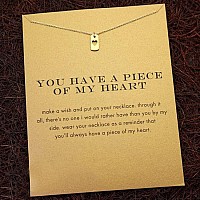 Lang Xuan Friendship Arrow Necklace Good Luck Butterfly Pendant Chain Alloy Necklace With Message Card Gift Card For Women Girl