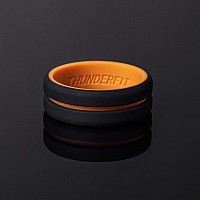 Thunderfit Silicone Wedding Ring For Men 2 Layer 1 Ring Blackorange 657 173Mm