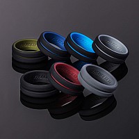 Thunderfit Silicone Wedding Rings For Men 2 Layers Blackgrey Dark Grey Blackred Black Blackblue Blackroyal Blue Black