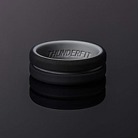 Thunderfit Silicone Wedding Ring For Men 2 Layer 1 Ring Blackgrey 11512 213Mm