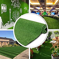 Synthetic Artificial Grass Turf 5Ftx75Ft Indoor Outdoor Balcony Garden Pet Rug Turf Home Decor Faux Grass Rug Carpet With Drai