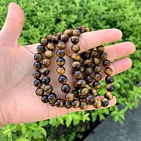 Adabele Real Natural Golden Yellow Tigers Eye Gemstone Beaded Bracelet 7 Inch Stretch Chakras Healing Crystal Stone Jewelry Ene