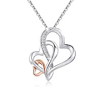 Medwise Three Generations Necklace For Grandma Gifts Jewelry S925 Sterling Silver Grandmother Mom Granddaughter Mothers Day Neck