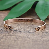 Joycuff Rose Gold Forever In My Heart Memorial Bracelet Sympathy Gift Remembrance Jewelry