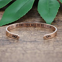 Joycuff Bff Jewelry Gift For Friendship Sister To The End You Will Be My Friend Rose Gold Cuff Bracelet