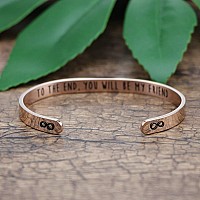 Joycuff Bff Jewelry Gift For Friendship Sister To The End You Will Be My Friend Rose Gold Cuff Bracelet