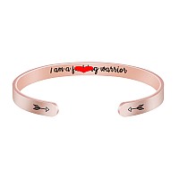 Joycuff 18K Rose Gold Plated Jewelry Funny Gift For Her Inspirational Bracelet Motivational Cuff Friend Encouragement Bangle I A