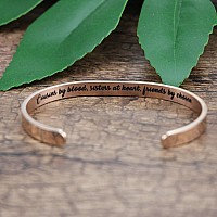 Joycuff Bridesmaid Gift For Her Maid Of Honor Bracelet Bff Cuff Friendship Jewelry Cousins By Blood Sisters At Heart Friends By