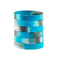 Brandwinlite Wholesale 6Pcspack Single Colors Blank Silicone Wristbands Rubber Bracelets