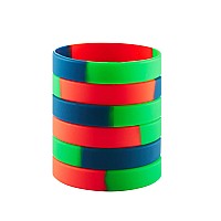 Brandwinlite Wholesale 6Pcspack Single Colors Blank Silicone Wristbands Rubber Bracelets