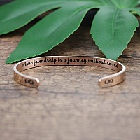 Bff Jewelry Best Friend Cuff Bracelet Personalized Sister Gift A True Friendship Is A Journey Without An End