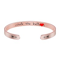 Joycuff Inspirational Bracelet Rose Gold Yoga Meditation Mantra Cuff Bangle For Daughter Sister Wife Mom Friend Friendship