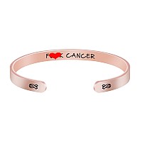 Joycuff Cancer Survivor Gifts For Women Fk Cancer Cuff Bracelet Cancer Awareness Gift For Her Motivational Bangle