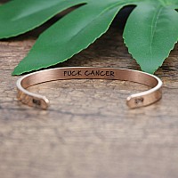 Joycuff Cancer Survivor Gifts For Women Fk Cancer Cuff Bracelet Cancer Awareness Gift For Her Motivational Bangle