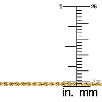 Kooljewelry 10K Yellow Gold Rope Chain Necklace 18 Mm 20 Inch