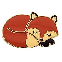 Sleeping Fox - Cute Sleepy Fox Enamel Pin