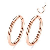 12G Septum Ring Seamless Septum Clicker Septum Nose Rings Rose Gold Hoop 12 Gauge Earrings Lip Rings Cartilage Earring Surgical