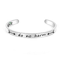 Sam Lori Inspirational Cuff Bracelet Bangle Motivational Mantra Quote Stainless Steel Engraved Best Friend Sister Present For