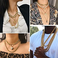 Suplight 12Mm 316L Stainless Steel Chunky Miami Cuban Chains Necklaces Statement Hip Hop Punk Jewelry Short Heavy Black Curb Cub