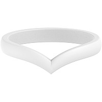 Thunderfit Thin Heart Shaped Silicone Wedding Ring For Women 1 Ring White 859 189Mm