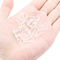 Lcolyoli 30Pcs 16G Clear Push Top Piercing Retainers 2Mm Flat Top Bioflex Lip Rings Labret Retainer For Women Men 10Mm Bar Lengt