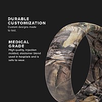 Groove Life Mossy Oak Breakup Country Camo Silicone Ring Breathable Rubber Wedding Rings For Men Lifetime Coverage Unique Desi