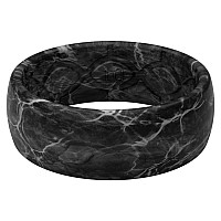 Groove Life Mossy Oak Agua Blacktip Camo Silicone Ring Breathable Rubber Wedding Rings For Men Lifetime Coverage Unique Desi