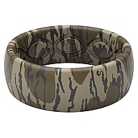 Groove Life Mossy Oak Bottomland Camo Silicone Ring Breathable Rubber Wedding Rings For Men Lifetime Coverage Unique Design