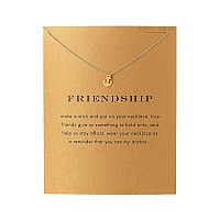 Lang Xuan Friendship Anchor Compass Necklace Good Luck Elephant Pendant Chain Necklace With Message Card Gift Card