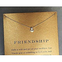 Lang Xuan Friendship Anchor Compass Necklace Good Luck Elephant Pendant Chain Necklace With Message Card Gift Card